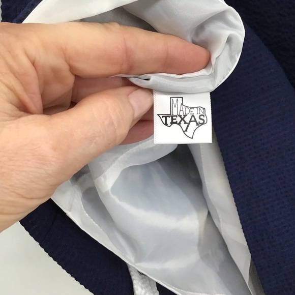 Lauren James Bailey Seersucker Dress Casual Summer Resort Navy NWT Size Medium - Picture 4 of 10